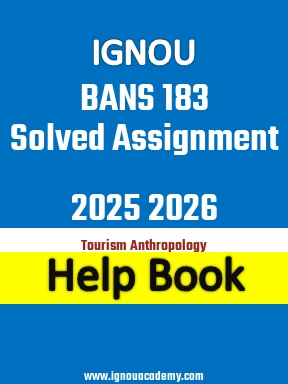 IGNOU BANS 183 Solved Assignment 2025 2026